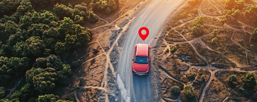 GPS vehicle tracking device installed inside a family car.