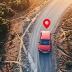 GPS vehicle tracking device installed inside a family car.